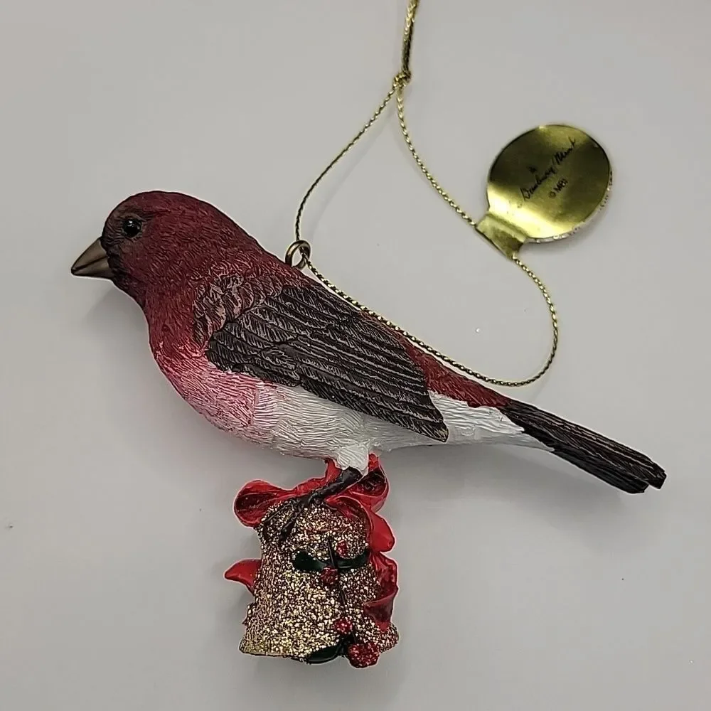 Danbury Mint Christmas Songbird Ornament Purple Finch Retired